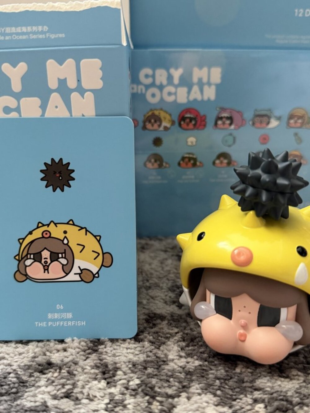 POP MART CRYBABY Cry Me an Ocean Series Figures - The Pufferfish